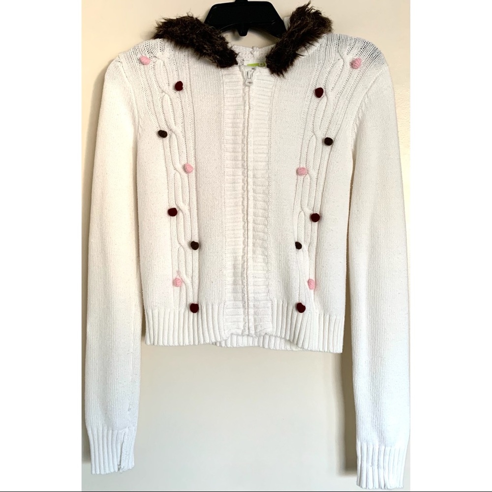 Crazy8 Hooded Knit Zip Up Sweater